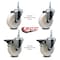 Service Caster 4 Inch Nylon 12 MM Threaded Stem Caster Set 2 Brakes SCC SCC-TS20S414-NYS-M1215-2-PLB-2 - alternate 2